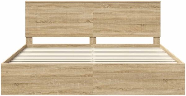 vidaXL Bettrahmen Sonoma 200 x 200 cm Massives Kiefernholz 3410967 Bild 7