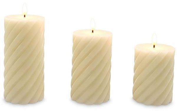 Relaxdays LED Kerzen 3er Set