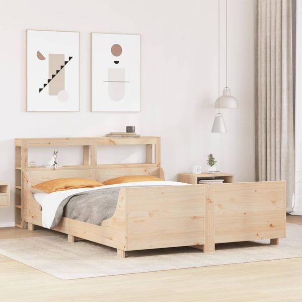 vidaXL Massivholzbett ohne Matratze 140x200 cm Kiefernholz 3306459