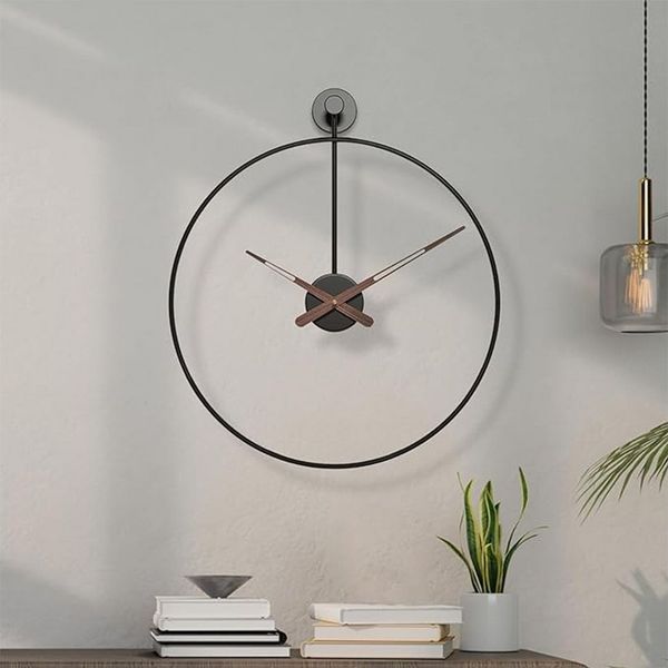 TUWENA Wanduhr Leise dekorative Metallwanduhr, geeignet für Wohnbereich