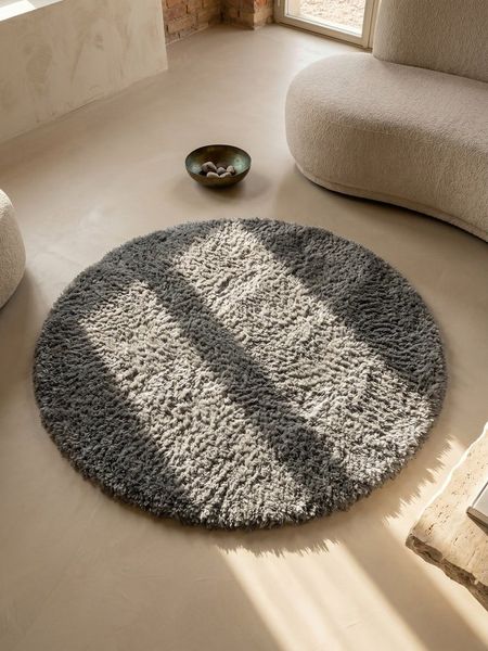 KADIMA DESIGN Teppich SALZACH Shaggy Langflor Wohnzimmer Schlafzimmer Waschbar Esszimmer, Läufer, Höhe: 52 mm, Hellgrau, 60x110 cm, Wohnzimmerteppich Strapazierfähig Waschbar