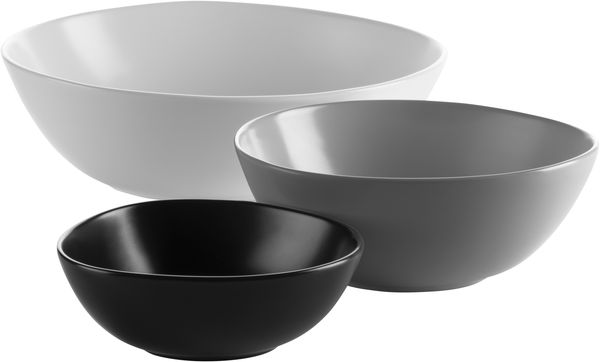 Mäser 931242 Glendale Schüssel Set Servierschalen, schwarz/weiß/grau, 3-teilig (1 Set)