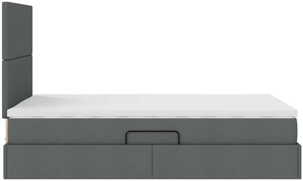 vidaXL Aufbewahrungsbett mit Matratze Dunkelgrau 120 x 190 cm Stoff 3371704 Bild 10