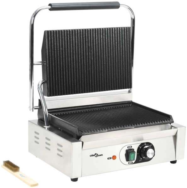 vidaXL Gerillter Panini-Grill 2200 W 43x30,5x20 cm 50750