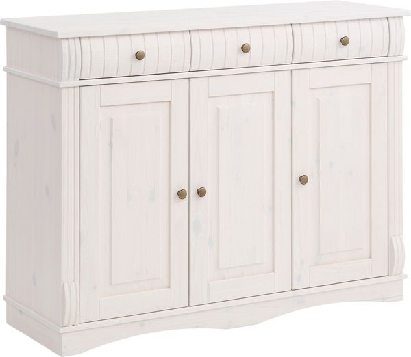 Home affaire Sideboard Teresa, Kommode, 3-türig, Breite 119 cm, aus massiver Kiefer, FSC®