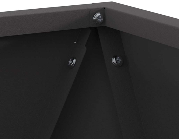 vidaXL Pflanzkübel 2 pcs Schwarz 30 x 30 x 30 cm Stahl 883809 Bild 7