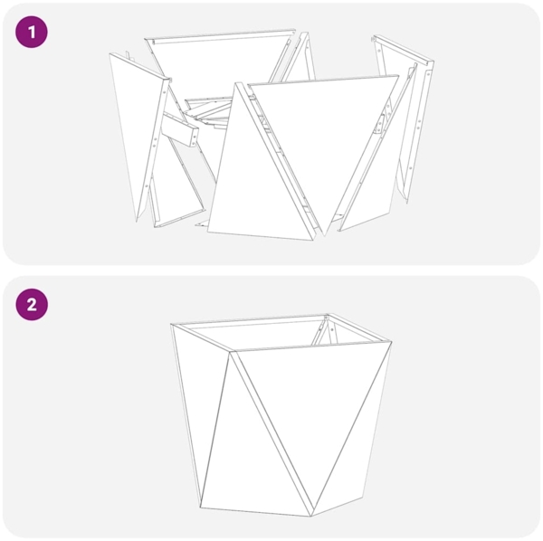 vidaXL Pflanzkübel 2 pcs Schwarz 30 x 30 x 30 cm Stahl 883809 Bild 8