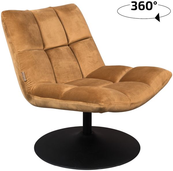 Lounge Sessel BAR VELVET GOLDEN BROWN von DutchBone