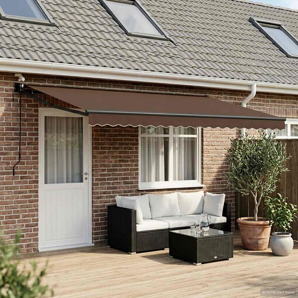 vidaXL Elektrische ausziehbare Markise Taupe 3426218