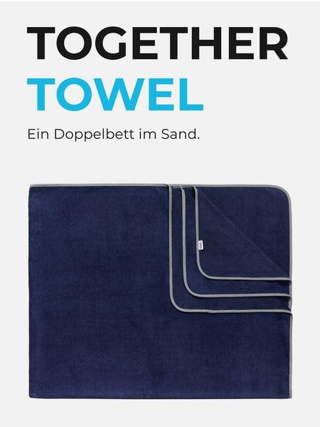 Sowel Strandtuch XXL - Together Towel -, 200x160 cm, Badetuch, 100% Bio-Baumwolle, Flauschig