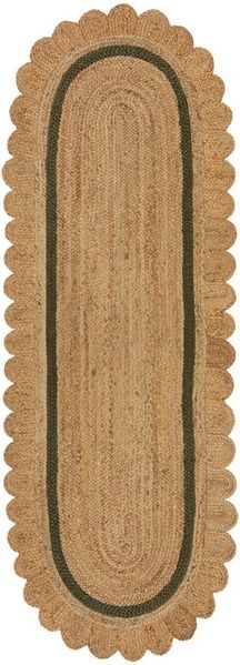 FLAIR RUGS Teppich Grace aus Jute mit Muschelrandsaum, rechteckig, Höhe: 4 mm, Teppich aus 100% Jute
