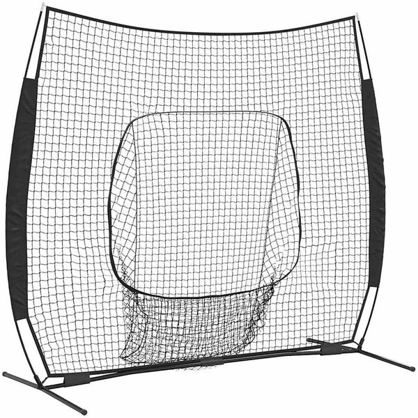 vidaXL Baseball-Übungsnetz Schwarz 250 x 106 x 209 cm Polyester 42012853