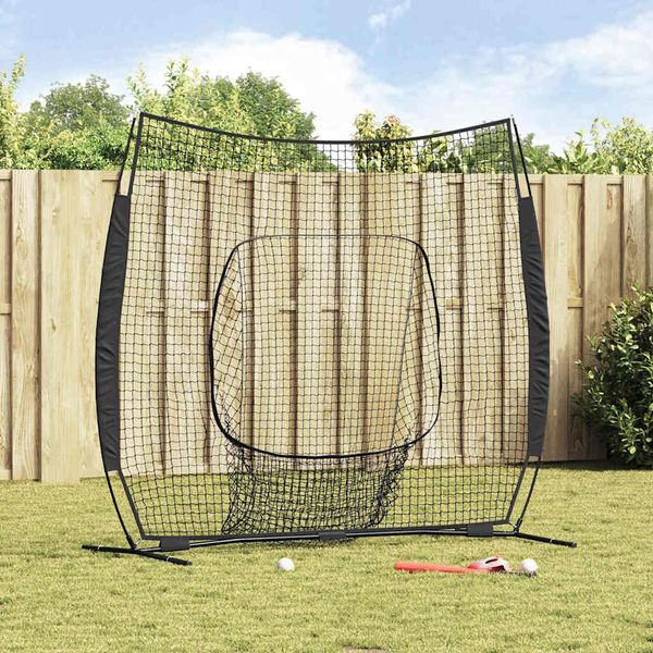 vidaXL Baseball-Übungsnetz Schwarz 250 x 106 x 209 cm Polyester 42012853