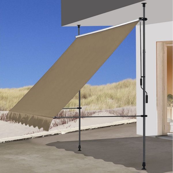 Quick Star Klemmmarkise Klemmmarkise 200x130cm Beige (1-St) Montage ohne Bohren