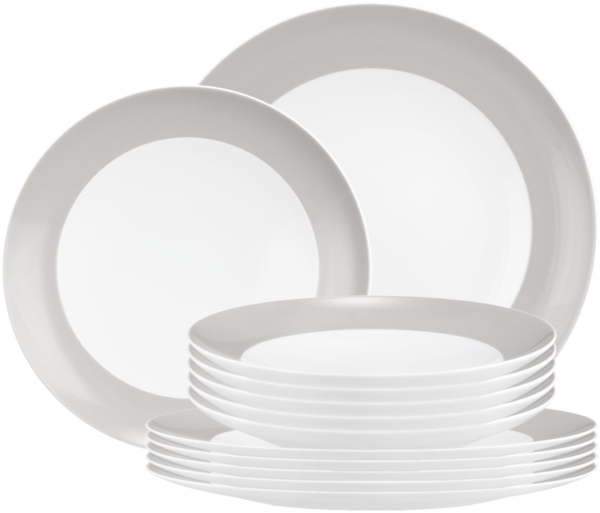 Seltmann Weiden Liberty Pure Colors Tafelservice 12-teilig - New Grey