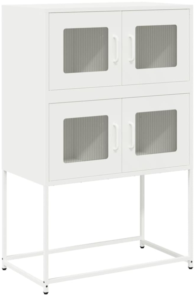 vidaXL Highboard Weiß 68x39x107 cm Stahl 853349