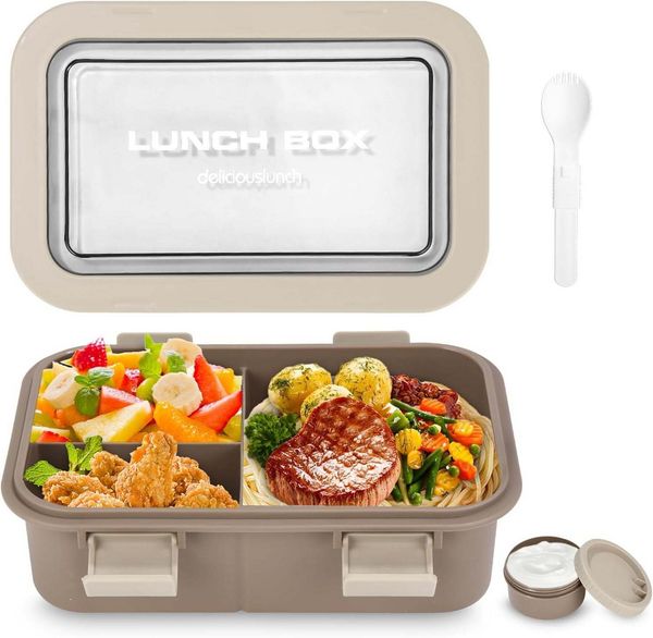 Agger Lunchbox für Kinder und Erwachsene, Brotdose mit Fächern