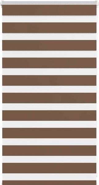 vidaXL Doppelrollo Braun 80x100 cm Stoffbreite 75,9 cm Polyester 4014309