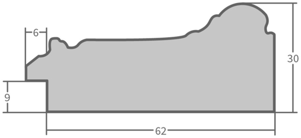 WANDStyle Wandspiegel E033 aus Massivholz in Weiß 72 x 92 cm im Stil Barock Bild 7