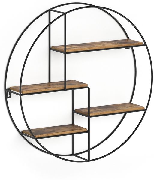Wandregal Fyrk Antikholz 55 x 55 cm Rund Vicco