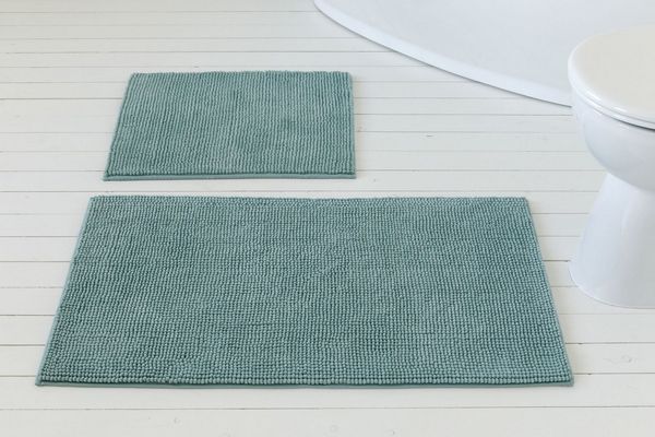 OTTO home Badematte Kaelan, weicher Chenille, Höhe 14 mm, rutschhemmend beschichtet, fußbodenheizungsgeeignet, Polyester, rechteckig, Badvorleger, Badteppich weiches Chenille, pastellfarben, Badezimmer