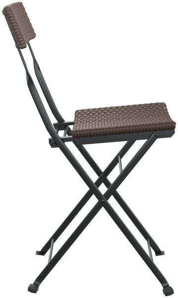 vidaXL Bistrostühle 4 Stk. Klappbar Braun Poly Rattan und Stahl 3152115 Bild 6