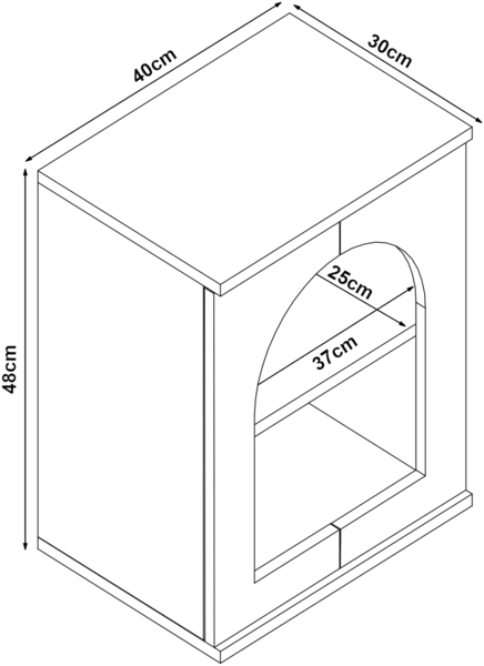 Nachttisch Trorhun 48 x 40 x 30 cm Grau [en. casa] Bild 4