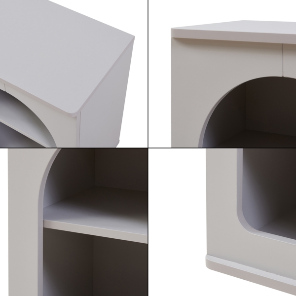 Nachttisch Trorhun 48 x 40 x 30 cm Grau [en. casa] Bild 6