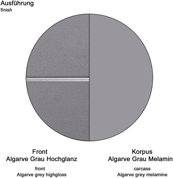 Badmöbel Set Amanda Hochglanz grau inkl. LED-Beleuchtung Badkombination 5-teilig, ohne Waschbecken Bild 8