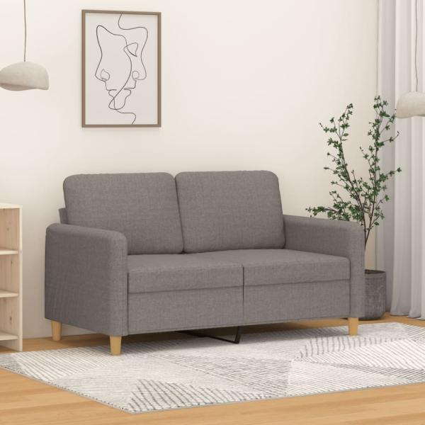 vidaXL 2-Sitzer-Sofa Taupe 120 cm Stoff