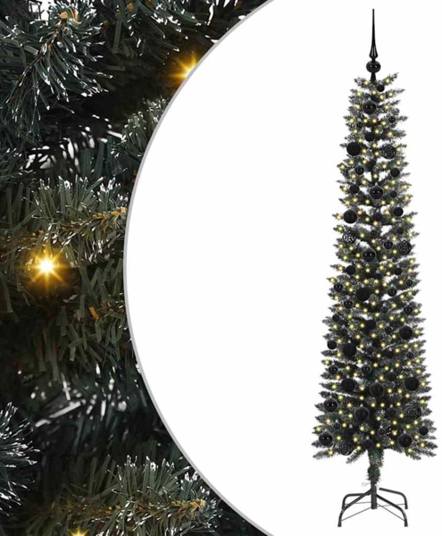 vidaXL Künstlicher Weihnachtsbaum mit 300 LEDs mit Ständer Grün 180 cm 3395941