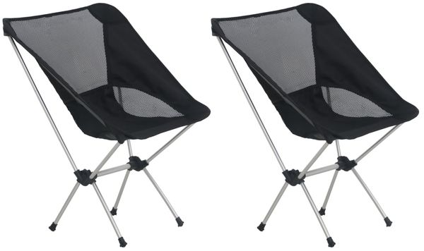 vidaXL Klappbare Campingstühle 2 Stk. mit Tragetasche 54x50x65 cm Alu 47797