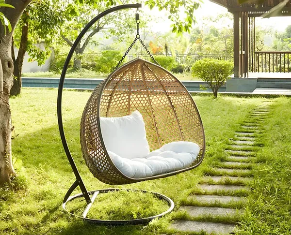 Vente-unique - VAHINA Leisure furniture for garden Harz Beige - B 106 cm x H 195 cm x L 130 cm
