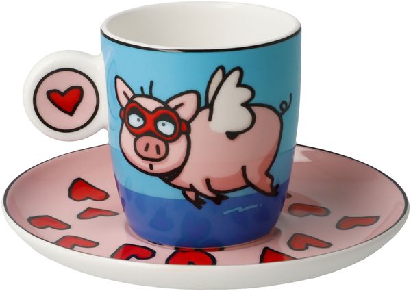 Goebel / Ed Eck- When Pigs Fly,Espressotasse,12,0cm x 12,0cm x 7,0cm / Fine Bone China / 12,0cm x 12,0cm x 7,0cm Bild 4