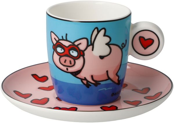 Goebel / Ed Eck- When Pigs Fly,Espressotasse,12,0cm x 12,0cm x 7,0cm / Fine Bone China / 12,0cm x 12,0cm x 7,0cm Bild 8