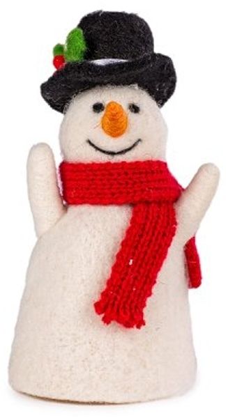 Eierwärmer Filz Weihnachtsmotiv Schneemann mit Schal 12