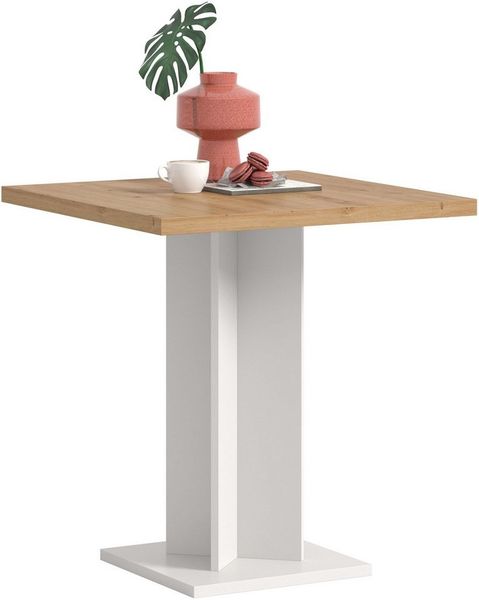 Home affaire Esstisch GERO, 70 x 76 x 70 cm, mit Säulengestell, quadartische Tischplatte (1-St, in verschiedenen Ausführungen erhältlich), Tisch, Esstisch, Esszimmer, Esszimmertisch, Küchetisch, Bartisch