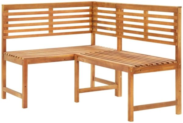 vidaXL Garten-Eckbank 140 cm Massivholz Akazie 312422