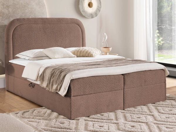 Boxspringbett Busnik (Farbe: Coral 45, Größe: 160 x 200)