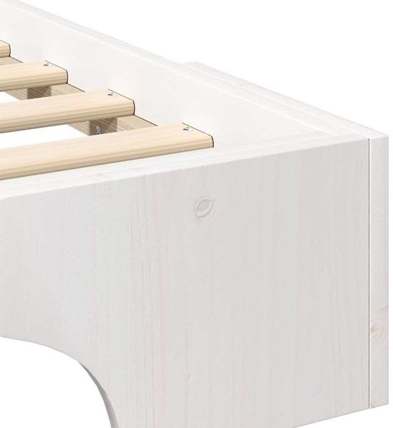 vidaXL Bettrahmen Weiß 160 x 210 cm Massives Kiefernholz 872903 Bild 7