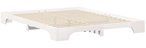 vidaXL Bettrahmen Weiß 160 x 210 cm Massives Kiefernholz 872903 Bild 6