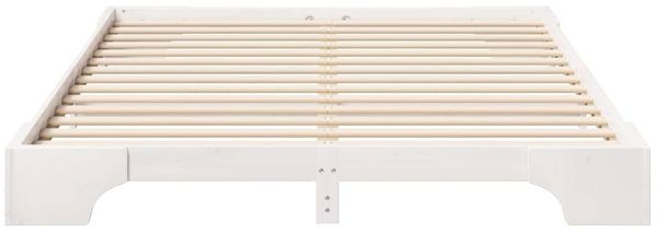 vidaXL Bettrahmen Weiß 160 x 210 cm Massives Kiefernholz 872903 Bild 4