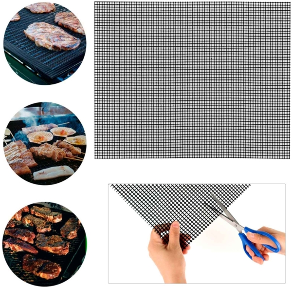 Grillgitter Wiederverwendbar Backmatte Grillmatte Grill Unterlage Matte