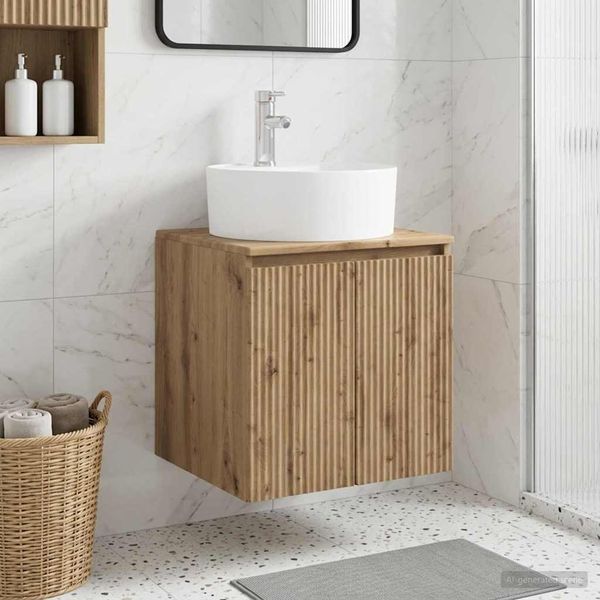 vidaXL Wandmontierte Waschtisch Artisan-Eiche 49,5 x 44,5 x 65 cm 890441