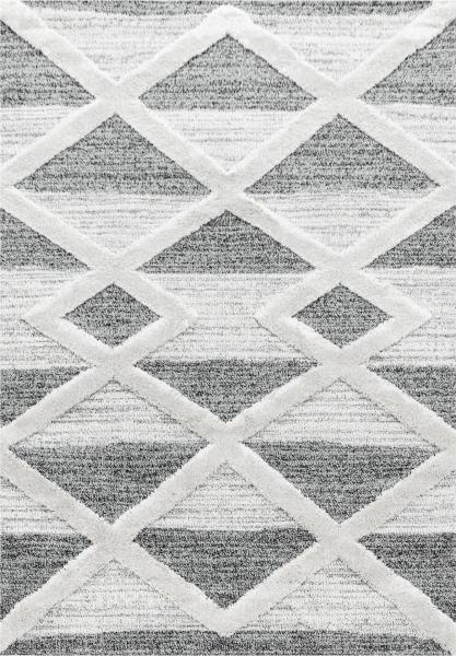 Hochflor Teppich Pepe Läufer - 60x110 cm - Grau