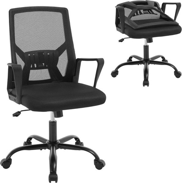 Klihome Bürostuhl (1 St), Computerstuhl mit Faltbarer, Metallgestell, verstellbare Höhe