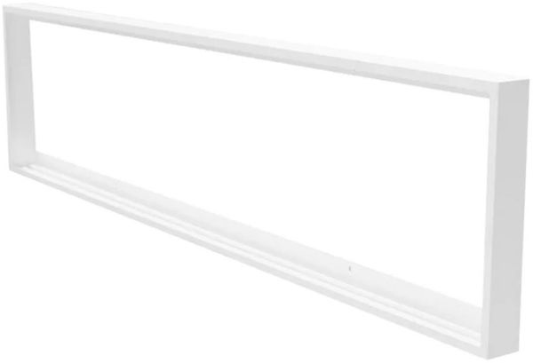Aufbaurahmen für LED Panel 120x30 cm – Aluminium, Weiß, Einfache Montage