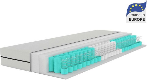 Taschenfederkernmatratze NEUHEIT: Tinden 19, 7 Zonen Matratze 90x200 cm, 140x200 cm & mehr, OTTO home, 19 cm hoch, Wendematratze H2/H3/H4, ergonomisch, 500 Federn (bei 100x200 cm)