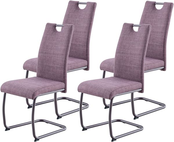 HELA Freischwinger FLORENZ (Set, 4 St), Rundrohrgestell Matching Colour, gepolstert, mit Griff