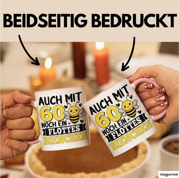 Trendation Tasse 60. Geburtstag Tasse Geschenk Frauen Mutter Auch Mit 60 Noch Ein Flott